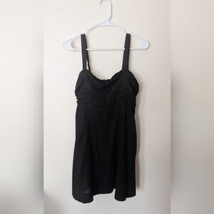 Wishlist Black Ruffled Bust Midi Dress